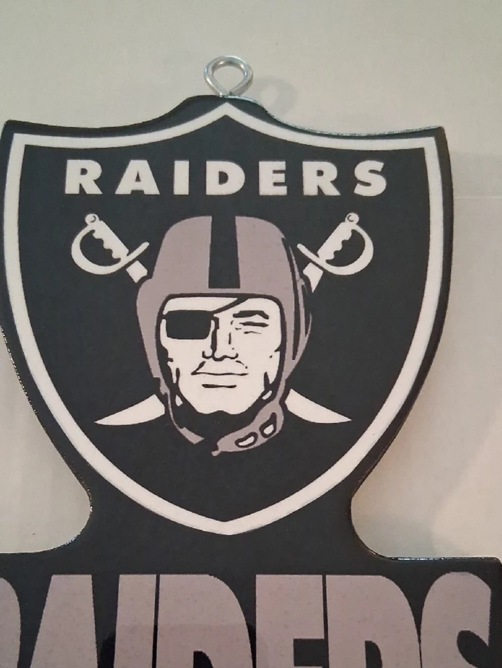 Las Vegas Raiders Wood Key Holder Wall Hook Rack Man Cave NFL